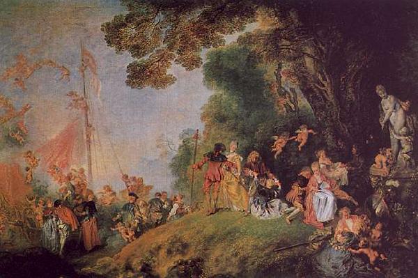 Jean-Antoine Watteau Pilgrimage to Cythera Germany oil painting art
